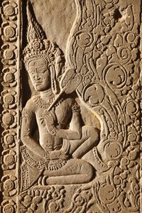 Apsara Dancer Carving at Angkor Wat by Unbekannt