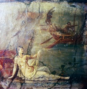 Ariadne Deserted by Theseus, Roman wall painting from Herculaneum, 1st century by Unbekannt
