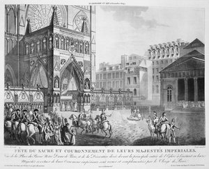 Arrival at Notre Dame, 2nd December, 1804 by Unbekannt