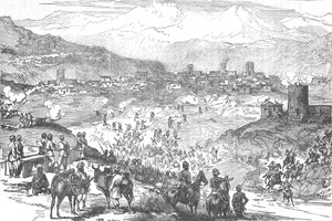 Attack on an Afreedi Town, c1880