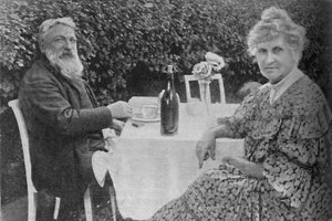 Rodin and His Wife in Their Garden at Meudon, c1925 by Unbekannt