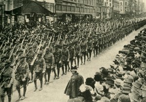Australian troops, Melbourne, First World War