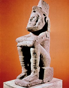 Aztec Sculpture of a Seated Male Figure, c1375-1521