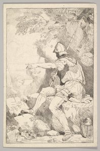 Banditti Taking His Post by Unbekannt
