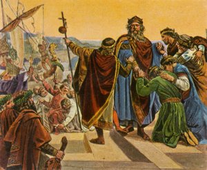 Barbarossa Bids Farewell as He Leaves on His Crusade by Unbekannt