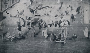 Bathing at Benares, 1924 by Unbekannt