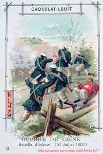 Battle at Inkow, China, Boxer Rebellion, 31 July 1900 by Unbekannt