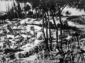 Battle of Magueyes by Unbekannt