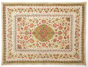 Bed Cover with Floral Medallion Pattern, late 1600s to early 1700s by Unbekannt