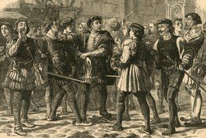 Beginning of the Riot in Cheapside, 1897