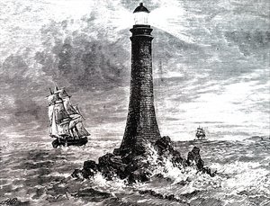 Bell Rock Lighthouse in a storm by Unbekannt