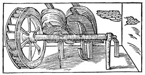 Bellows Operated by a Camshaft Powered by a Water Wheel by Unbekannt
