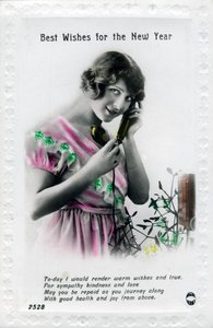 Best Wishes for the New Year, greetings card by Unbekannt