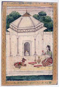Bhairavi Ragini, Ragamala Album, School of Rajasthan, 19th Century by Unbekannt