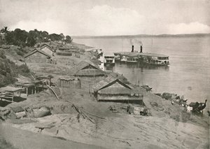 Bhamo - Irrawaddy Flotilla Mail Steamer at the Ghat