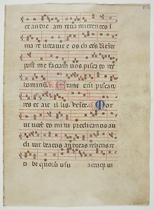 Bifolium from an Antiphonary, Italian, 14th century by Unbekannt