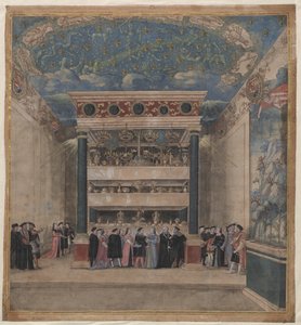 Binche Palace during the Celebrations in August 1549, 1549 by Unbekannt