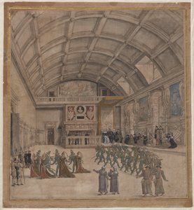 Binche Palace during the celebrations in August 1549, 1549 by Unbekannt