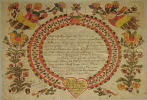 Birth and Baptismal Certificate by Unbekannt