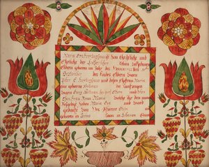 Birth and Baptismal Certificate by Unbekannt