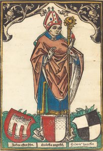 Bishop of Augsburg with Three Coats of Arms