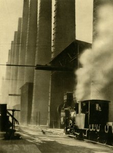 Blast furnaces, Donawitz, Austria, c1935 by Unbekannt