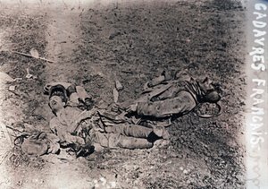 Bodies of dead French soldiers, c1914-c1918 by Unbekannt