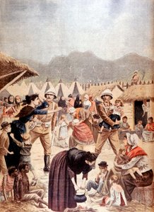 Boer Women and Children in a British Concentration Camp in the Transvaal, Boer War by Unbekannt