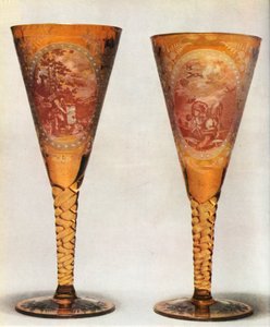 Bohemian glasses by Unbekannt