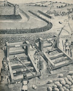 Bombarding a Fort in Saxon Times by Unbekannt