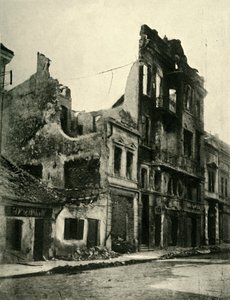 Bombed Buildings in Belgrade, Serbia, First World War, October 1915 by Unbekannt