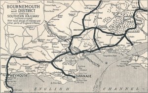 Bournemouth and District, showing Southern Railway connections by Unbekannt