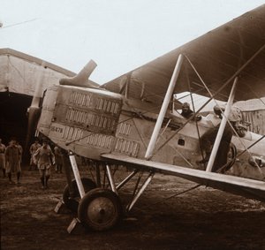 Breguet Biplane About to Take Off by Unbekannt