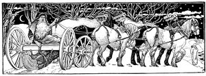 Bringing Home the Yule Log by Unbekannt