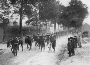 British cavalry lancers, France, 1914 by Unbekannt