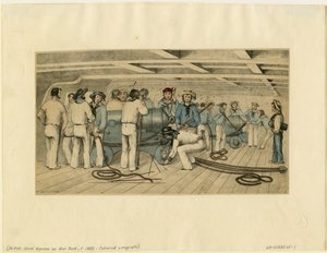 British Naval Gunners on Gun Deck, c. 1850 by Unbekannt