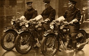 British Police on BSA Motorbikes, 1931, 1933 by Unbekannt