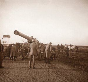 Broken Down Heavy Artillery, Somme, Northern France, c1914-c1918 by Unbekannt