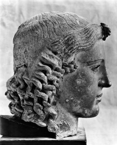 Bronze bust of the Greek god Apollo