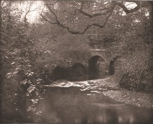 Brook and Bridge in the New Forest, Hampshire by Unbekannt