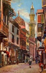 Cairo: Boulac Street and Mosque of Aboul-Ela, c1918-c1939