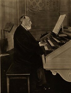 Camille Saint-Saëns at the Organ, 1913 by Unbekannt