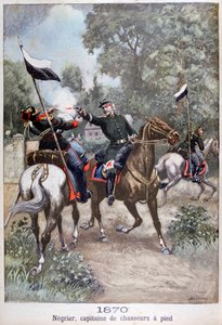 Captain of the chasseurs, The Franco-German War, 1870, 1899 by Unbekannt