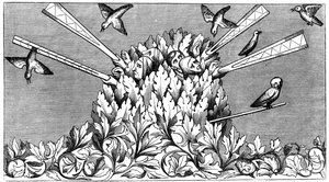 Catching Birds, 14th Century by Unbekannt