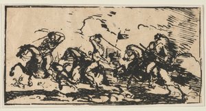 Cavalry Battle by Unbekannt