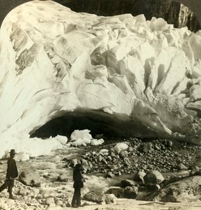 Cavernous Mouth of Huge Brigsdal Glacier Where Melting Ice Forms Mountain Torrents, Norway, c1905 by Unbekannt
