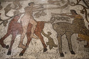 Central Nave Mosaic on the Floor of Otranto Duomo: Riders by Unbekannt