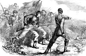 Charge of the Federals at Corinth, American Civil War by Unbekannt