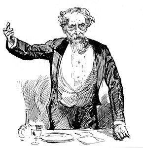 Charles Dickens giving an after-dinner speech, c1860s by Unbekannt