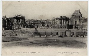 Chateau de Versailles: view of the facade - Postcard late 19th-beginning 20th century